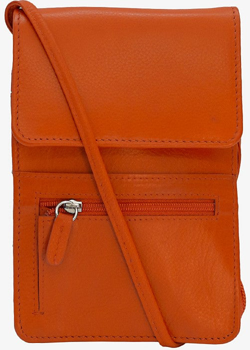 ili New York Small Leather Organizer On String Crossbody Handbag/Purse