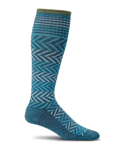 SockWell Womens Chevron Graduated Compression Socks- Size M/L